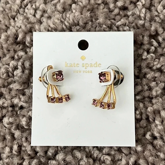 Kate Spade Purple Lilac Petal Earrings - Picture 1 of 3